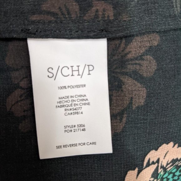 Cabi #5206 La Di Da Blouse Floral Top Black Semi Sheer size Small - Picture 9 of 10